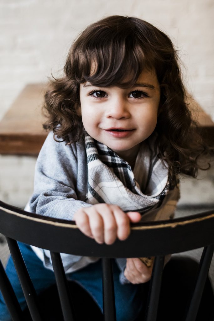 little girl in coffee shop